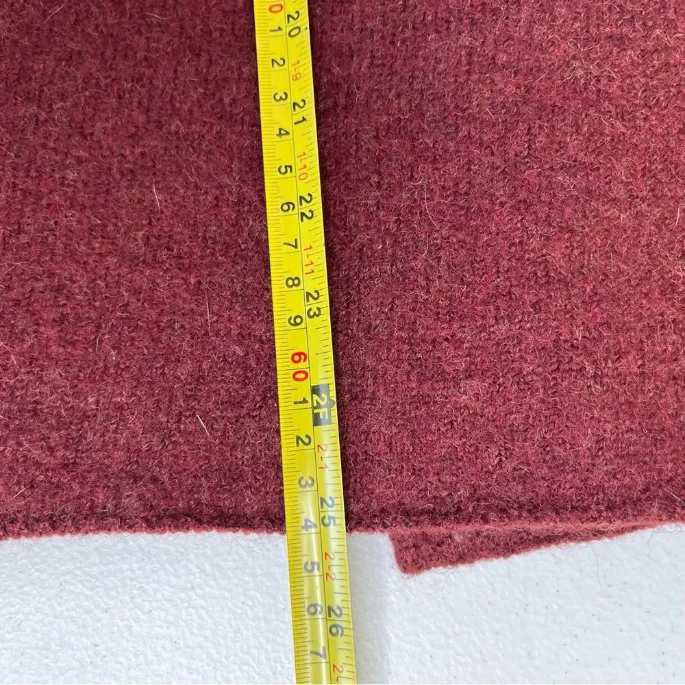 J Crew 100% Wool Double Breasted Peacoat Brick Rust Jacket Women Small Unlined - Picture 10 of 12